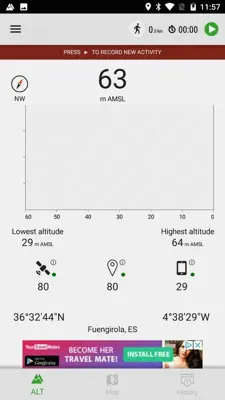 Altimeter android App screenshot 2